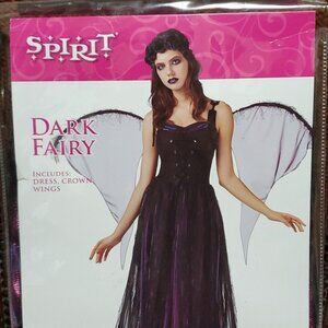Dark fairy adult halloween costume medium 8 to 10